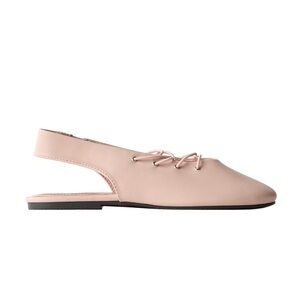 Zara Girls' Slingback Lace-Up Flats - Blush Pink